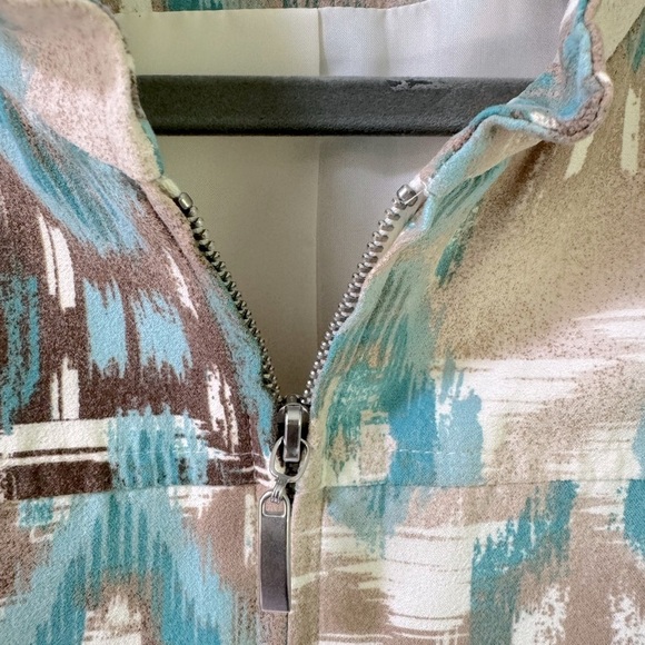 Alfred Dunner 14 Women’s Geometric design Blazer with full zip front EUC. - Picture 4 of 10